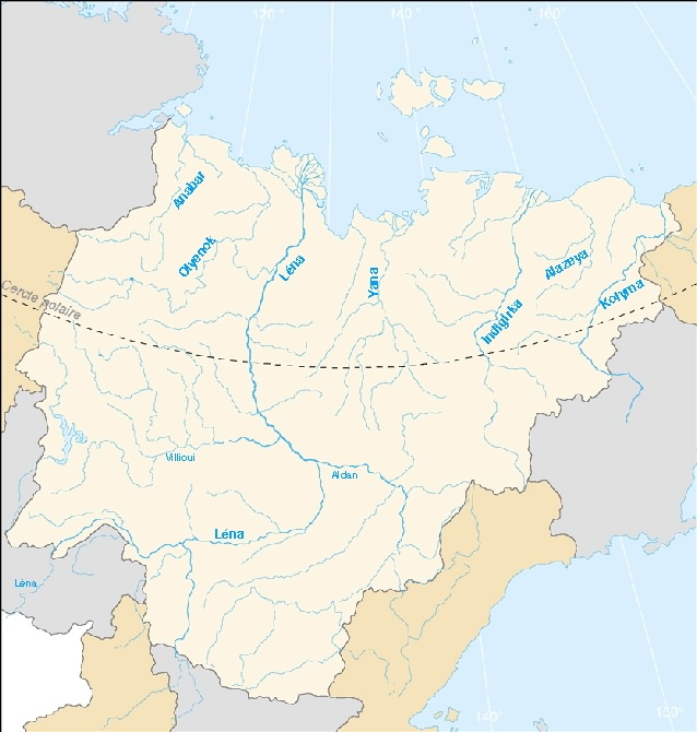 Carte fleuves Russie