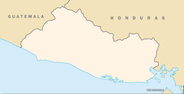 Carte Salvador vierge couleur