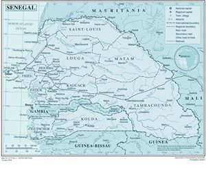Carte Sénégal