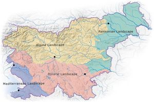 Carte géographique Slovénie