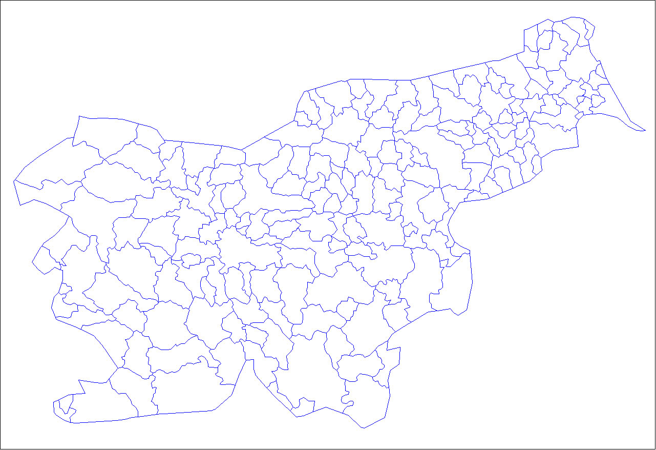 Carte Slovénie vierge