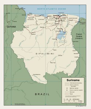 Carte Suriname