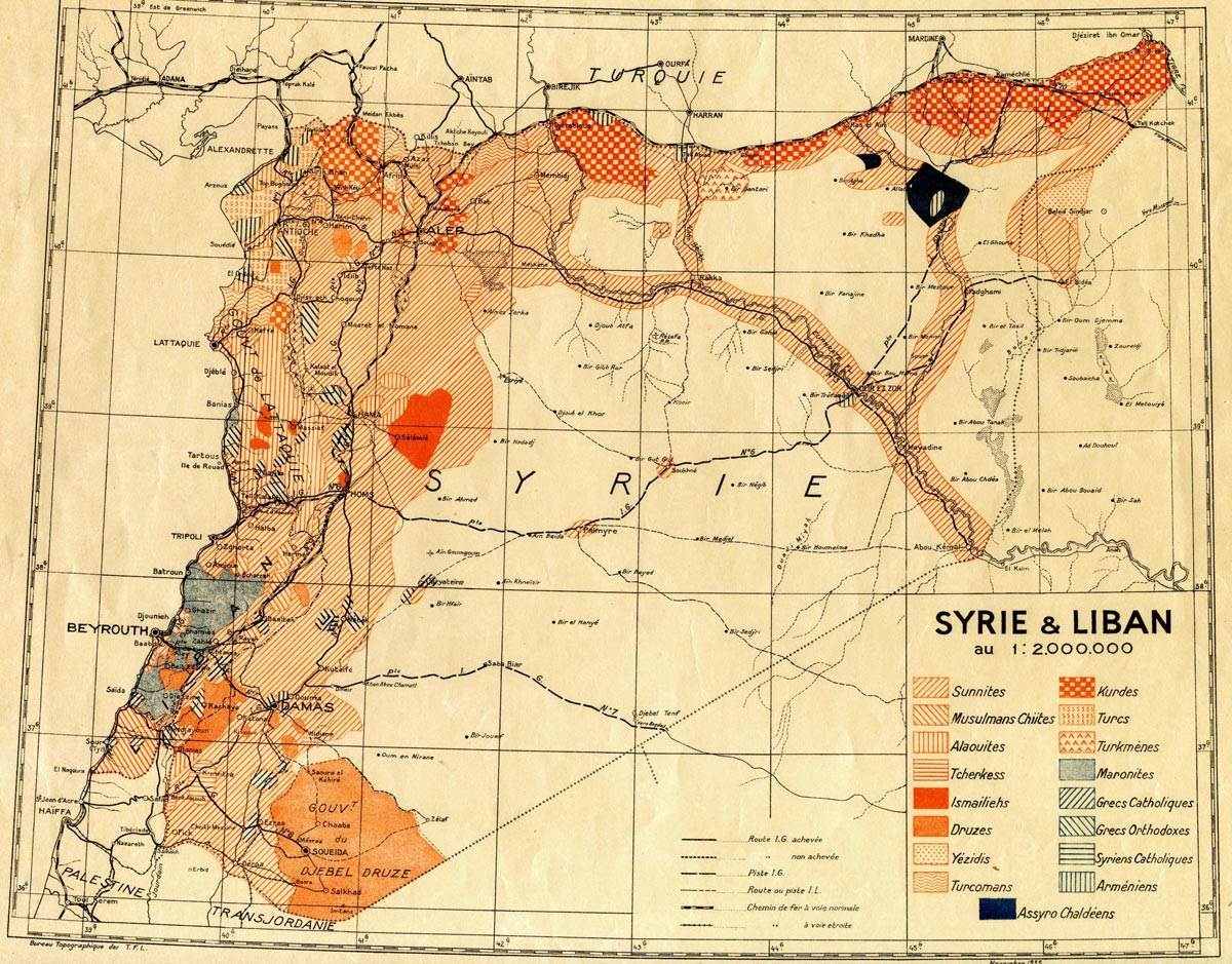 Carte historique Syrie