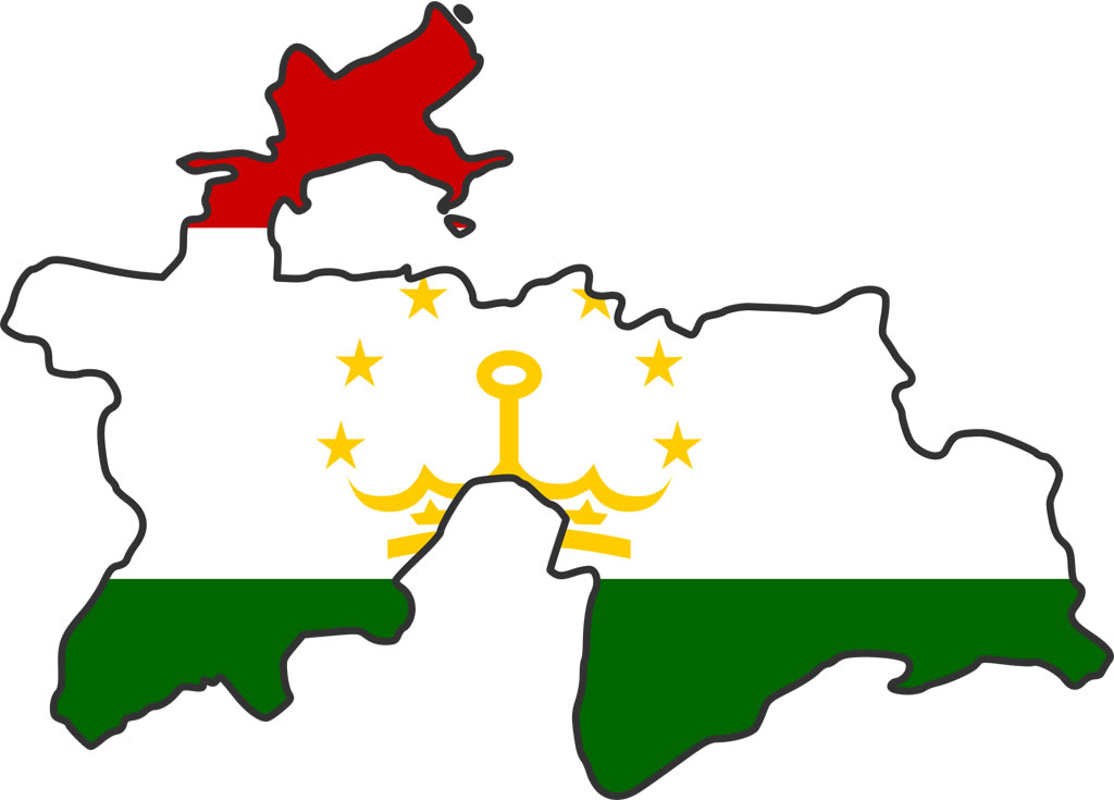 Carte drapeaux Tadjikistan