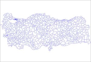 Carte Turquie vierge départements