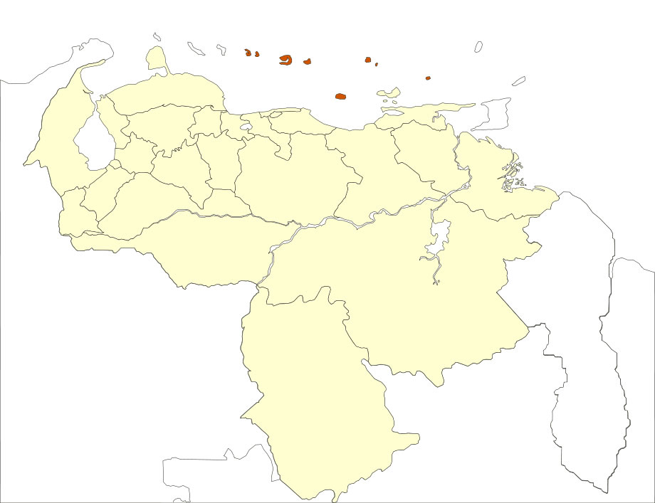 Carte Venezuela vierge