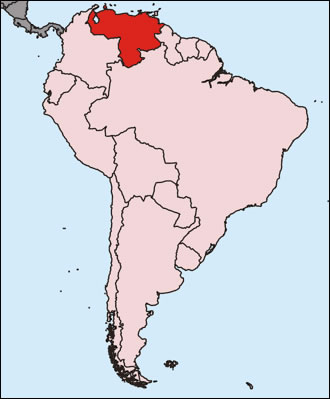 Situer Venezuela sur carte du monde