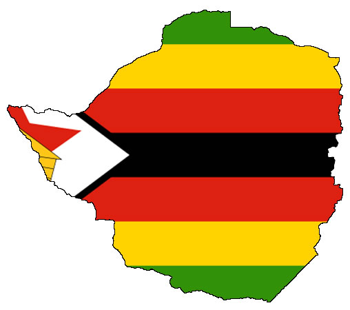 Carte drapeaux Zimbabwe